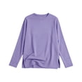 thumbnail image 5 of Luvrsol Womens Tunic Tops Oversized Long Sleeve Workout Tshirts with Side Slit Fall Gym Casual Loose Tees for Daily Fitness Tunic Tops, S-3XL, 5 of 7