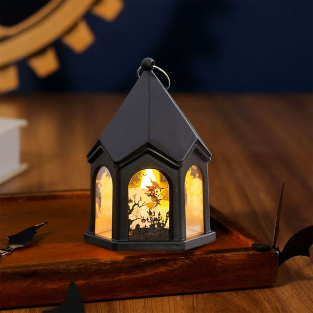 Lámpara Led Portátil de Halloween con Forma de Vela, Calabaza, Bruja y Esqueleto, Luz Nocturna, Decorativa a Pilas | Decoración para Fiestas de Halloween | Iluminación para Habitaciones Infantiles |
