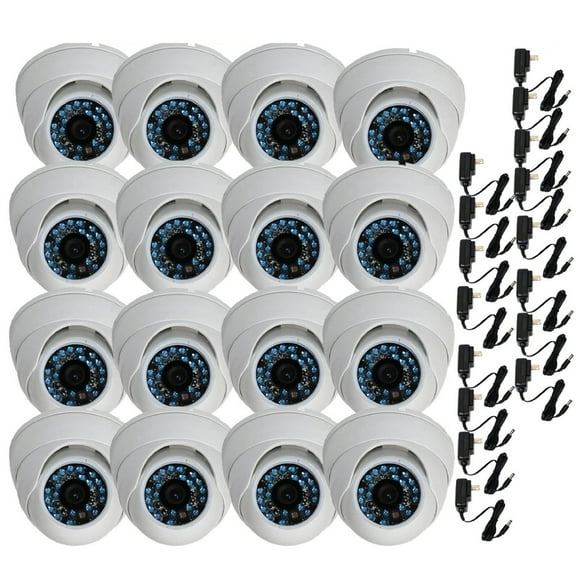 VideoSecu 16 IR Day Night Outdoor CCD Security Camera 480TVL Wide Angle Lens 20 Infrared LED with Powers B4Z