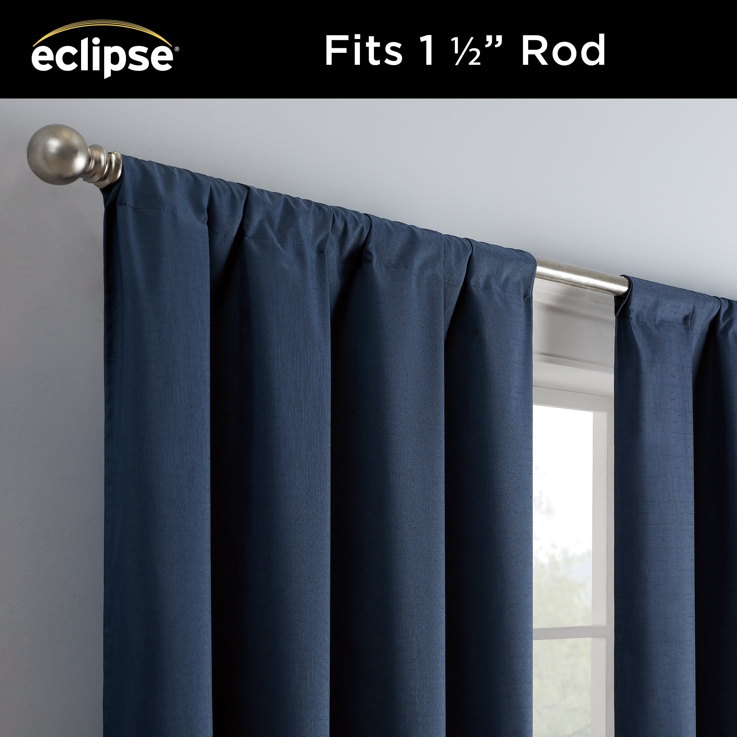 Eclipse Kendall Kids Thermaback Blackout 42 x 63 Curtain Panel in Denim