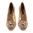 thumbnail image 2 of Dolce & Gabbana Apricot Lace Embellished Classic Pumps-EU36 for womens, 2 of 4