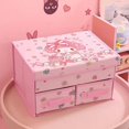 thumbnail image 3 of Caja de almacenamiento de ropa interior tipo cajón Hello Kitty Acabado de tela Kuromi Caja Canela Caja de almacenamiento plegable Sujetadores Calcetines con tapa, 3 of 5