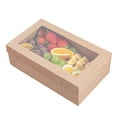 thumbnail image 2 of Cater Tek Rectangle Kraft Paper Catering Box - with Window Lid - 10 1/4" x 6" x 3 1/4" - 100 count box, 2 of 11