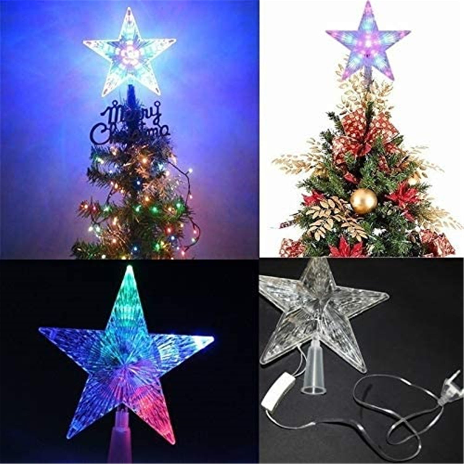 Star Light Xmas Tree Ornament Christmas Decro Hanging Star Stars Lantern 