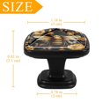 thumbnail image 4 of 4 Pcs Cabinet Handle Drawer Pulls Bee Knobs with Screws Square Furniture Office Cabinet Knob Decoration, 4 of 7