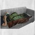 thumbnail image 6 of Rustic Soft Flannel Fleece Blanket, Rusty Old Door of Red Brick Wall House Dirty Doorway Front Exist Retro Textured Art Photo, Cozy Plush for Indoor and Outdoor Use, 50" x 70", Green, by Ambesonne, 6 of 6