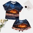thumbnail image 4 of Christmas Snowmen 2 Pack Women’s Pajama Set Print Sleepwear And Shorts Y2k Loungewear Sets S-5XL, 4 of 7