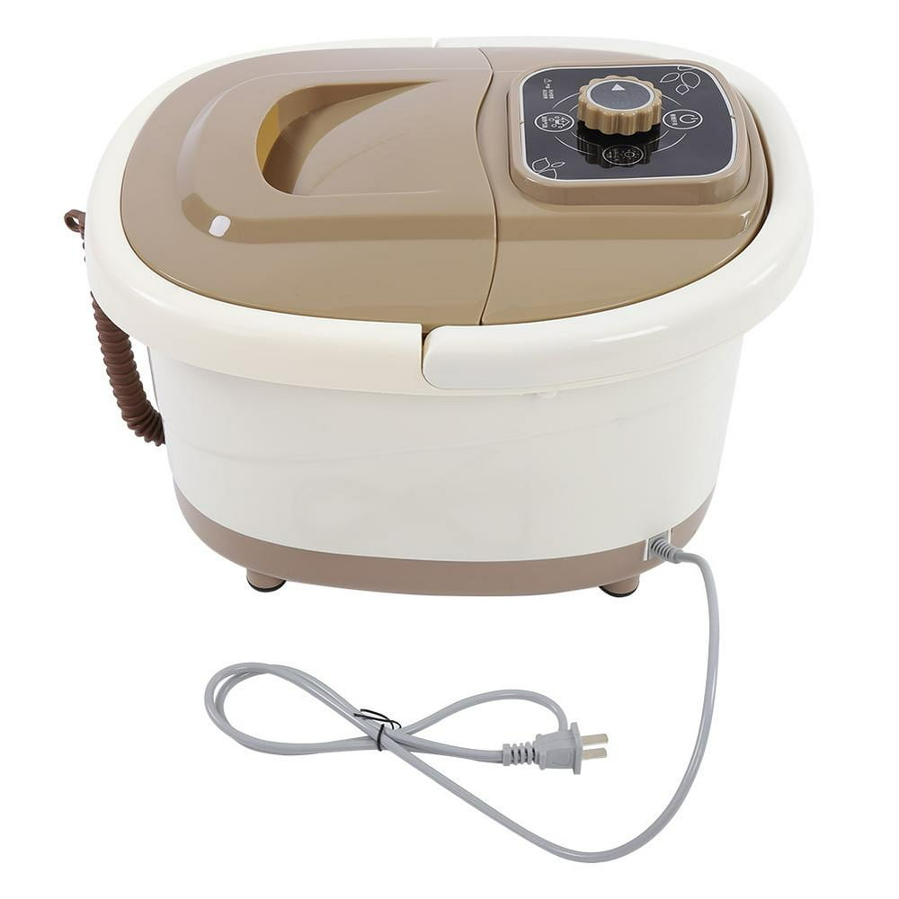 HERCHR Portable Foot Spa Bath Massager Bubble Heat Soaker Vibration