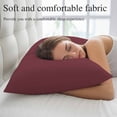 thumbnail image 5 of Red Solid Color Pillow Covers, Linen Long Throw Pillow Case, Aesthetics Contemporary Luxury Holiday Pillow Protector Decorative Cushion Cover for Living Room/Bedroom 12" x 20", 5 of 8