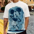 thumbnail image 2 of Camiseta de Mickey Mouse para niños, camisetas de dibujos animados de Disney para hombre, camiseta de manga corta de verano para parejas, lindas y divertidas camisetas, 2 of 4