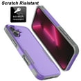 thumbnail image 3 of iPhone 16 Plus Case ,2 in 1 Phone Case for iPhone 16 Plus 6.7 inch ,Takfox Shockproof Protection Heavy Duty Armor Durable Hard Plastic & Rubber Rugged Full Body Bumper Cover- Purple, 3 of 8