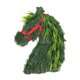 thumbnail image 1 of Corona navideña con cabeza caballo, corona artificial, guirnalda navideña rústica, decoración con cabeza caballo para festivales y fiestas., 1 of 8