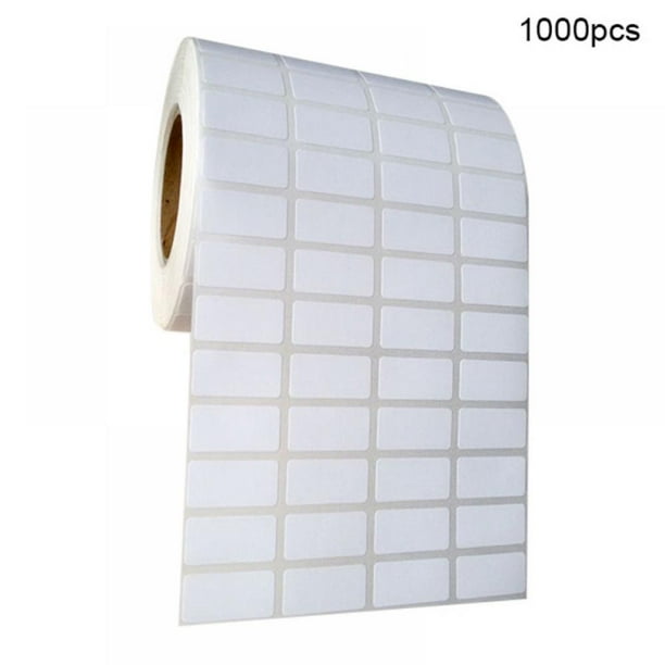 White 1000PCS/1 Roll Self Adhesive Label Sticker,Address Label Roll,Sticky Name Label,Direct Thermal Label,Universal Blank Sticker Write On Note Mark ...