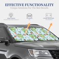 thumbnail image 4 of Honeii Cute Floral Frog Print Foldable Car Sun Shade for Windshield, 2-Piece UV Protection Shade, Protects Car Interior, Ideal for Cars, Trucks, SUVs-Large, 4 of 6