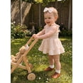 thumbnail image 4 of Baby Solid Color Sleeveless Ruffle Romper Dress with Headband, 4 of 6