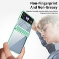 thumbnail image 3 of ELEHOLD for Samsung Galaxy Z Flip 4 Case, Slim Plating PC Transparent Hinge Protection Crystal Clear Rugged Phone Case for Samsung Galaxy Z Flip 4,Green, 3 of 7