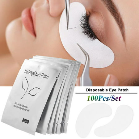 Yosoo 100 Pairs of Grid Thicken Hydrogel Eyelash Extension Under Eye Gel Patch Lint free Pad , Eyelash Extension Pad, Hydrogel Eye