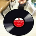 thumbnail image 1 of Vinyl Record Printed Soft Christmas Decor Fabric Round Floor Mat Carpet Room Area Bedroom Rug Celebrate Valentine's Day Valentine decorations outdoor, 1 of 2