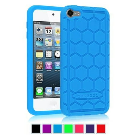Fintie iPod Touch 6 / iPod Touch 5 Case - [Kids Friendly] Shock Proof Anti Slip Silicone Protective Cover, Blue