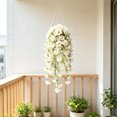 thumbnail image 5 of Leodye 1PCS Artificial Hanging Flowers, Realistic Faux Floral Wall Decor with Rattan for Indoor Home Scene Arrangement -29.52IN, 5 of 6