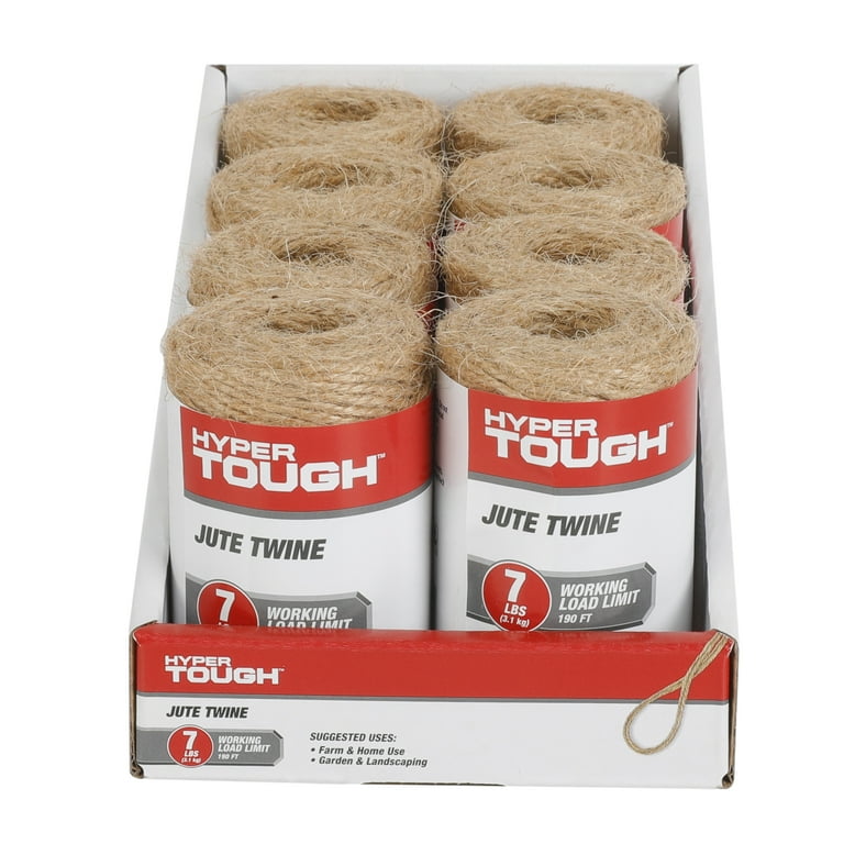 Hyper Tough 190' Jute Twine Natural, 7 lb Working Load Limit
