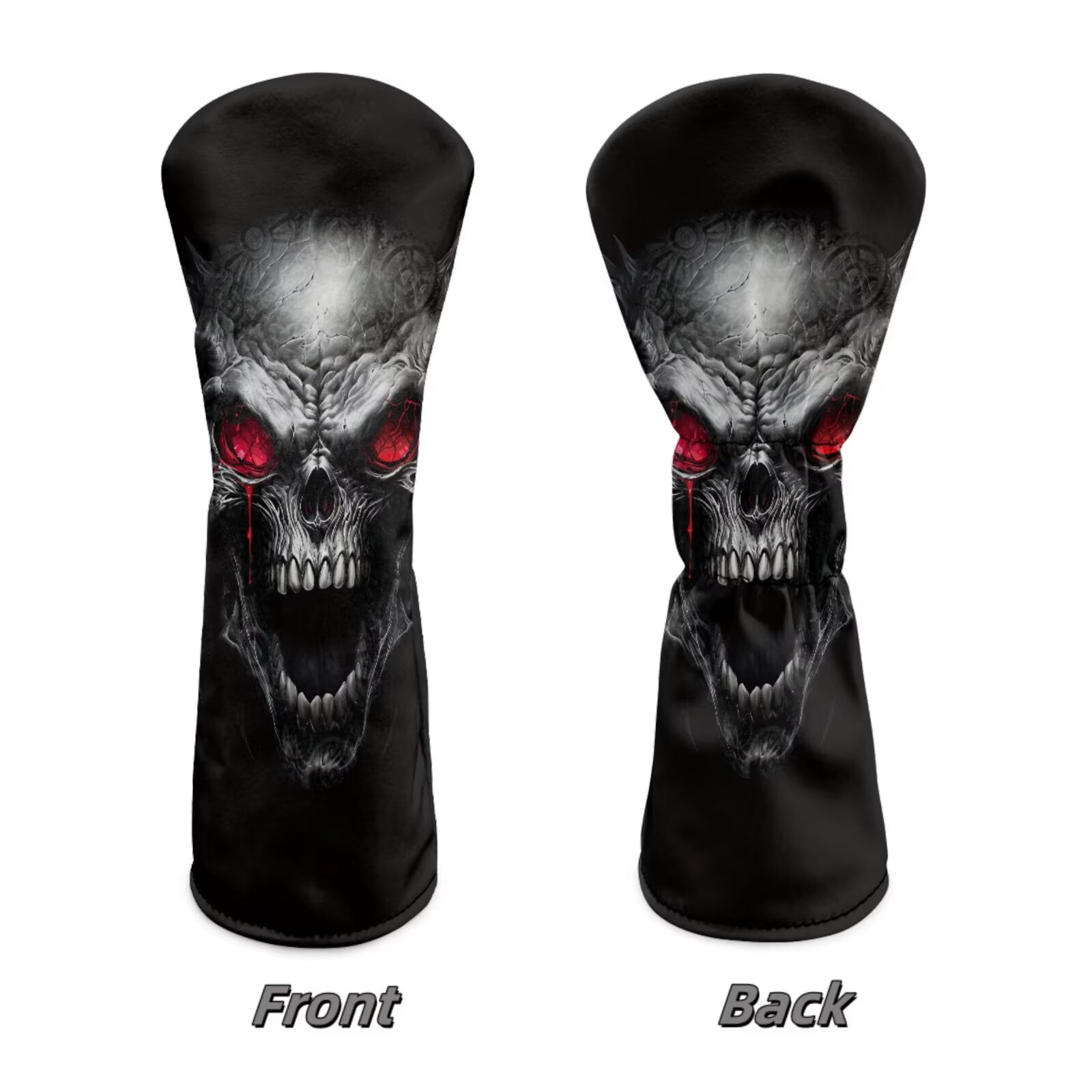 Uorisanigo Golf Club Head Covers for Driver, Fairway & Hybrid, 3Pcs Cool Skeleton Golf Club Headcovers Set with Soft Lining, PU Waterproof Accessories Gift for Women Men