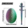 thumbnail image 4 of Figura de Dragón Impresa en 3D con Huevo de Cristal de 30 cm a Tres Colores, 4 of 6