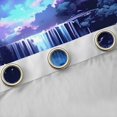 thumbnail image 4 of Homewish Blue Galaxy Kitchen Curtains for Kids Girls, Stars Moon Waterfall Black Out Curtains Pack of 2 (42x63 Each), 4 of 5