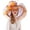 Orange, variant on Women's Organza Saturday Horse Racing Derby Day Wide Brim Church Hat