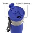 thumbnail image 3 of Contigo Water Bottle, 28 Oz, Stainless Steel, Vacuum Insulated Leakproof, DualSip 2-Way Lid, Wild Indigo, 3 of 8