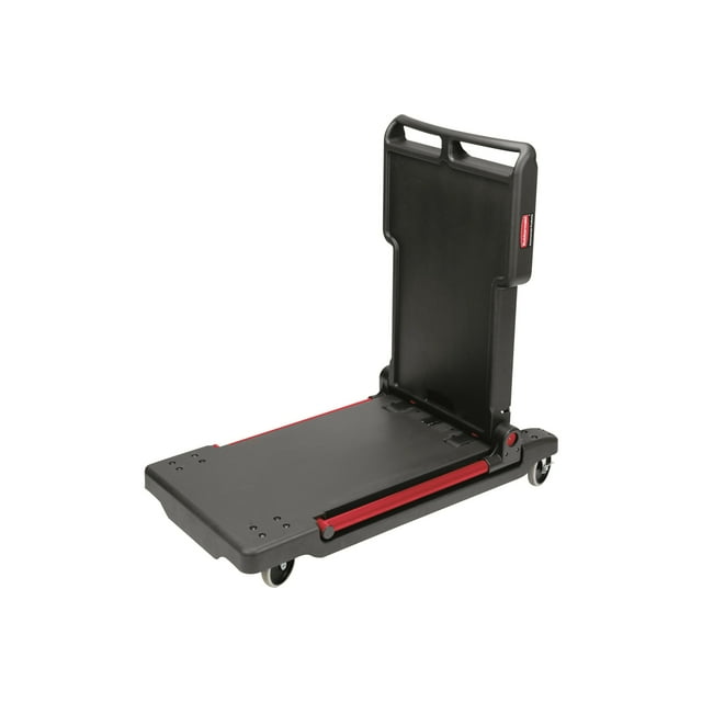Rubbermaid Commercial Products Convertible Folding Utility Dolly/Cart/Platform Truck with wheels, 400 lbs Capacity, for Moving/Warehouse/Office (FG430000BLA)