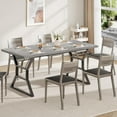 thumbnail image 6 of 70.9" Rectangular Wood Dining Table for 6,  with Metal Legs – Perfect for Family Gathering（Gray）, 6 of 7