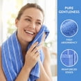 thumbnail image 3 of REGALWOVEN Cotton Striped Washcloths - 13" x 13" Soft & Absorbent Face Cloths for Bathroom, Kitchen Blue 6pk, 3 of 6