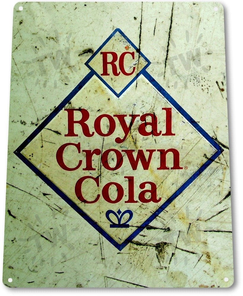 TIN SIGN B376 Royal Crown Cola RC Soda Rustic Retro Beverage Cola Sign