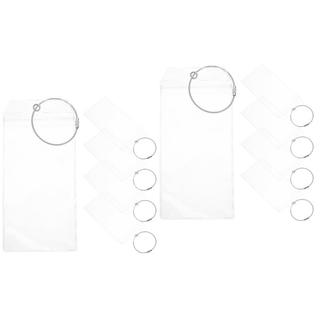 EIMELI 10 Sets Clear Card Sleeves Photo Trading Card Sleeves Card Protectors Transparent Cards Cover with Steel Wire