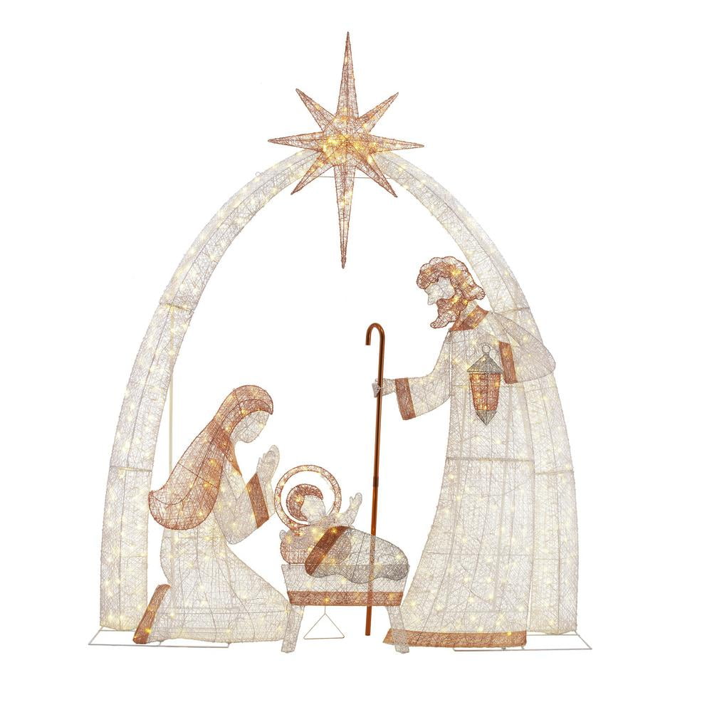 walmart outdoor christmas nativity sets