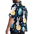 thumbnail image 3 of Easter Men's Short Sleeve Beach Shirts Hawaiian Button Down Casual Summer Printed Unisex Top, 3 of 6
