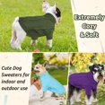thumbnail image 7 of ZDM Small Dog Pullover Sweater, Cold Weather Cable Knitwear, Classic Turtleneck Thick Warm Clothes for Chihuahua, Bulldog, Dachshund, Pug (Peacock Blue, Small), 7 of 7