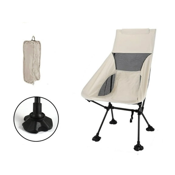 Lando Outdoor folding chair, crossbody backpack, space chair, outdoor folding stool, high back moon chair, labor-saving camping lightweight chair, fishing chair