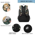 thumbnail image 4 of FORMRS Unisex School Backpack 17" Student Travel Bag with Laptop Compartment, Brown Christmas Gingerbread, 4 of 7