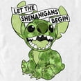 thumbnail image 2 of Men's Lilo & Stitch St. Patrick's Day Stitch Let the Shenanigans Begin Graphic Tee White X Large, 2 of 5
