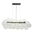 thumbnail image 1 of Dainolite Comet 10-Light 400W Horizontal Glass Pendant in Clear/Matte Black, 1 of 1