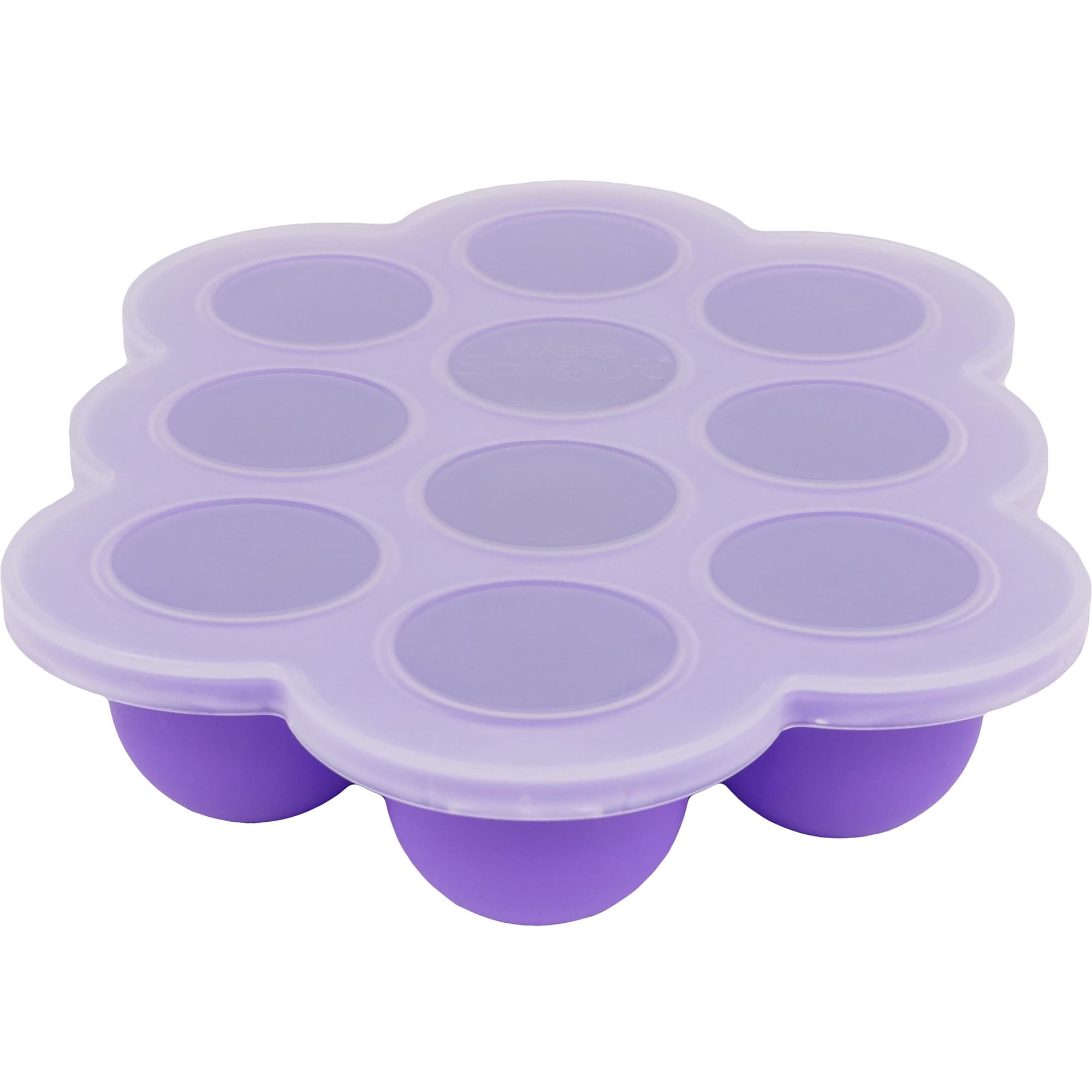 WeeSprout Silicone Baby Food Freezer Tray with Clip-on Lid (Ten 1.5 Ounce Sections)