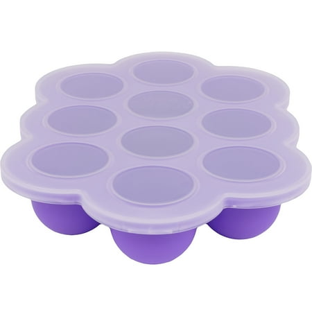 WeeSprout Silicone Baby Food Freezer Tray with Clip-on Lid (Ten 1.5 Ounce Sections)