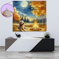 thumbnail image 4 of Hello Fall Goldendoodle Enjoys Warm Campfire Autumn Night Bright Moon Tapestry Doodle Dog Lover Gifts Idea Wall Hanging Backdrop Home Decor - 01008, 4 of 5