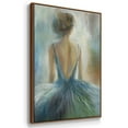 thumbnail image 3 of Lady in Blue Framed Premium Gallery Wrapped Canvas - Ready to Hang - 25 x 37 - Walnut Floating Frame, 3 of 9