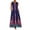 DT-Blue, variant on DailyTrove Women's Boho Print Maxi Dress, Sleeveless, Casual Beach & Cultural Event Wear, Lightweight , Contrast Trim