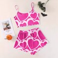 thumbnail image 5 of Xmyrz Valentine's Day Womens Pajama Sets Shorts Set Heart Pj Outfit Sets Spaghetti Strap Sleeveless Loungewear Casual Vest Lightweight Sleepwear, 5 of 5