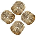 thumbnail image 3 of Fennco Styles Stylish Hole Punched Metal Napkin Rings, Set of 4, 3 of 5