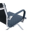 thumbnail image 6 of Guyou Modern Mid Back Office Guest Chair Set of 2, Faux Leather Reception Chair Computer Chair with Armrests and Metal Sled Base for Meeting/Waiting/Conference Room, No Wheels, Navy, 6 of 10